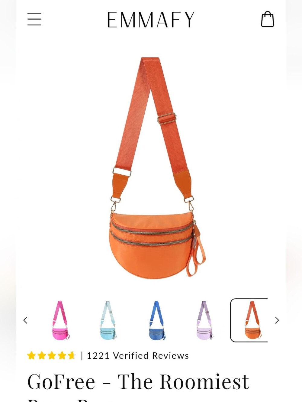 NWT Emmafy GoFree Crossbody Bag